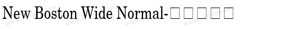 New Boston Wide Normal字体转换